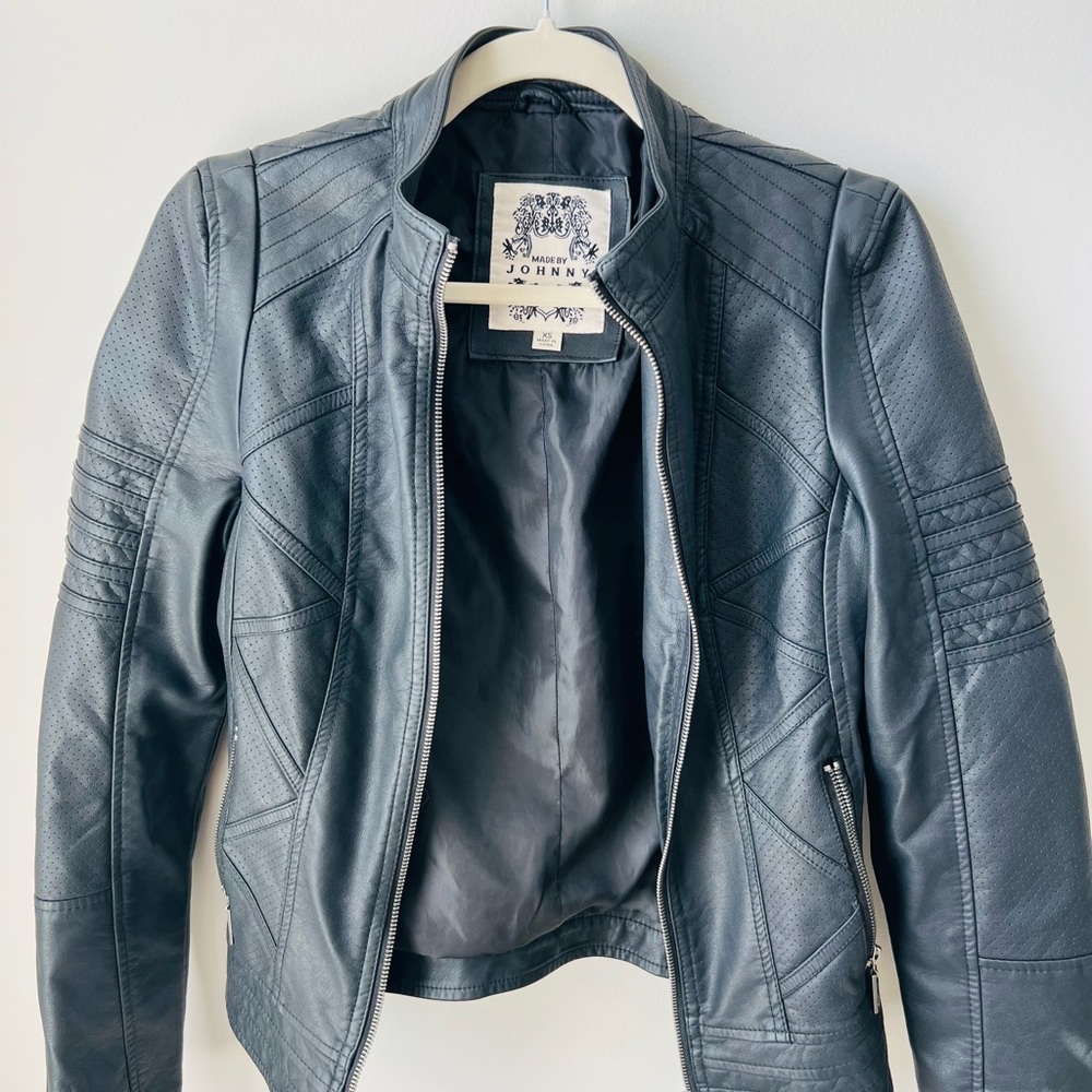 By Johnny Charcoal Leather Jacket